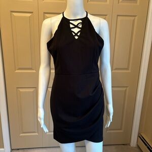 NWT TRAC black minidress